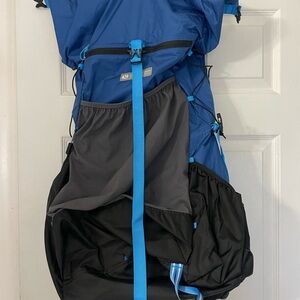 Blue and Black Backpack